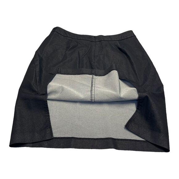 New York & Company A-Line Skirt Women's 6 Black Cotton Stretch Pockets Back Zip - Picture 7 of 7